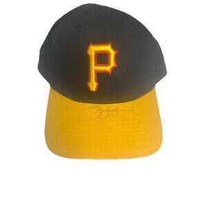 Vintage Pittsburgh Pirates Hat Genuine Merchandise Signed Manager Jim Leyland